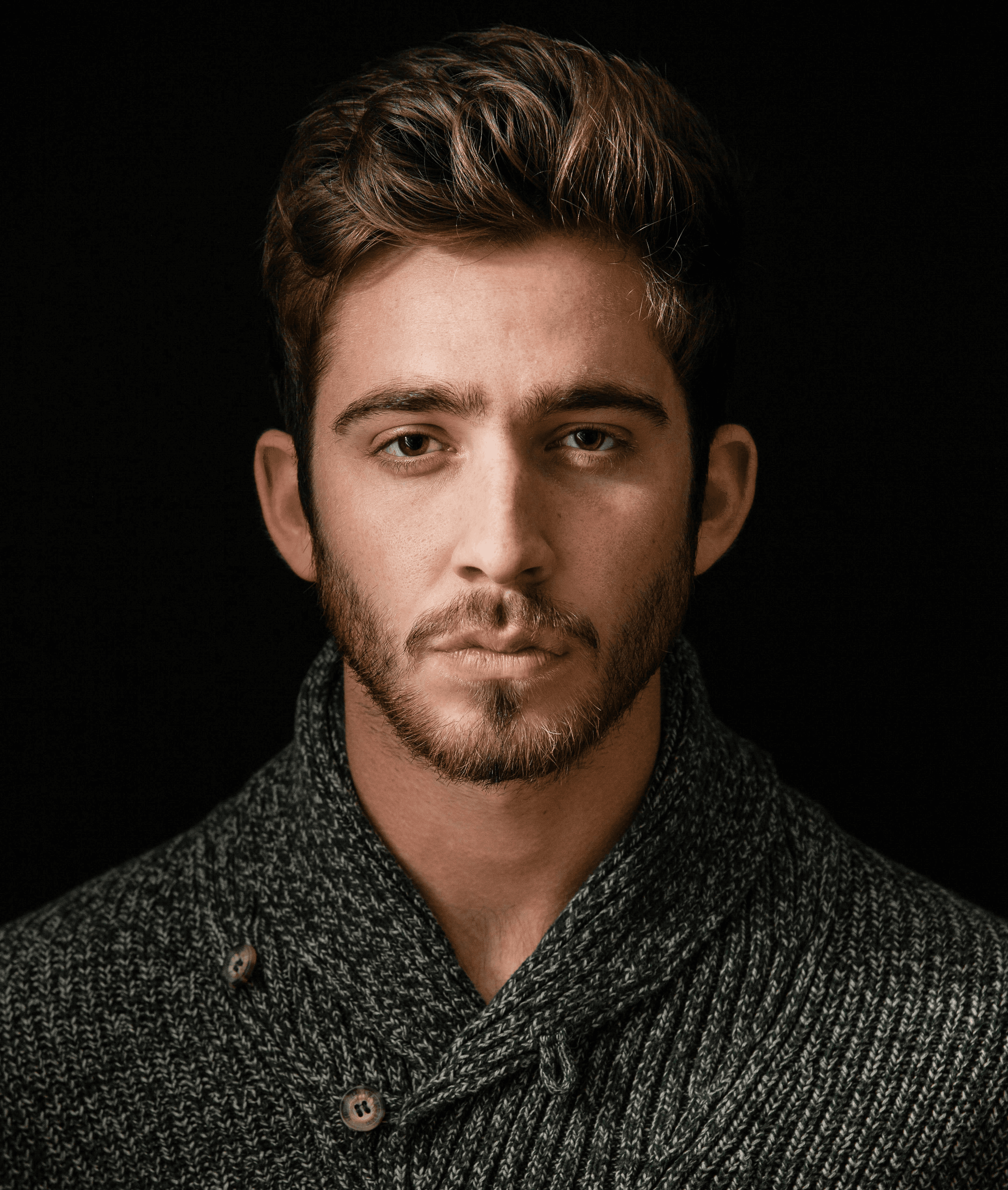 man's grey and black shirt