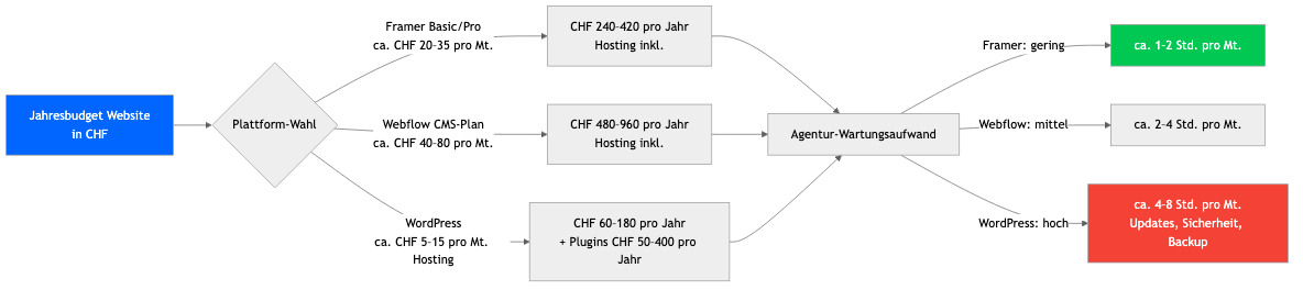 Jahresbudget Website in CHF