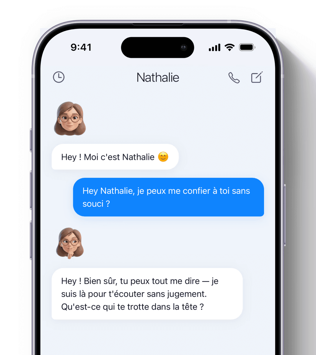 Conversation avec Nathalie sur PsychIA