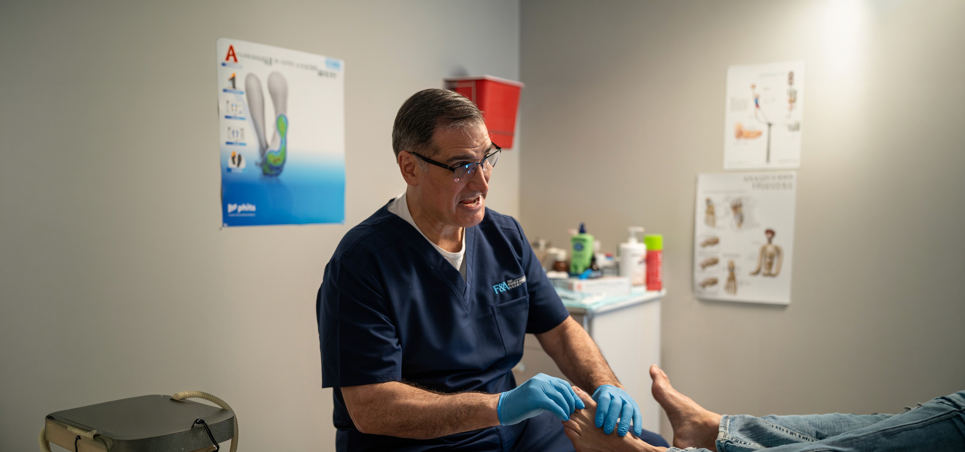 A doctor caring the patient