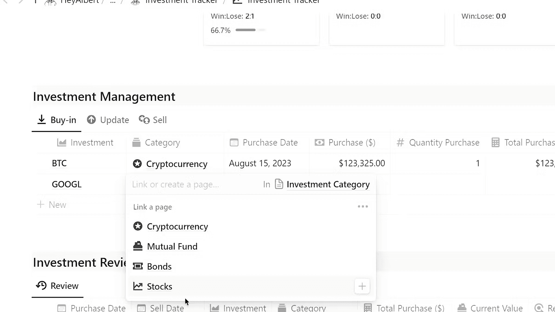 Image of Notion Investment Tracker's Buy-In Section