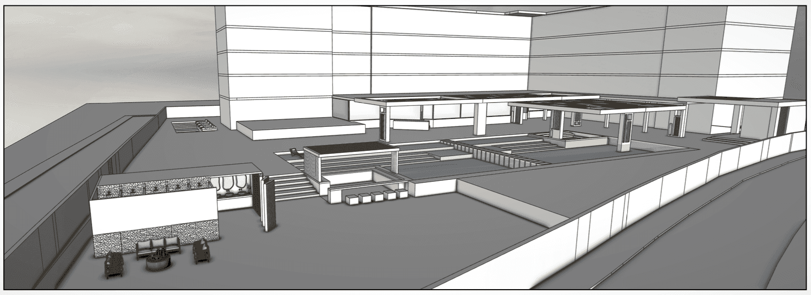 luxury hotel renovation pool area interior and exterior architecture design by topos design studio