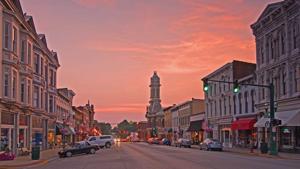 beautiful sunset in Georgetown, KY
