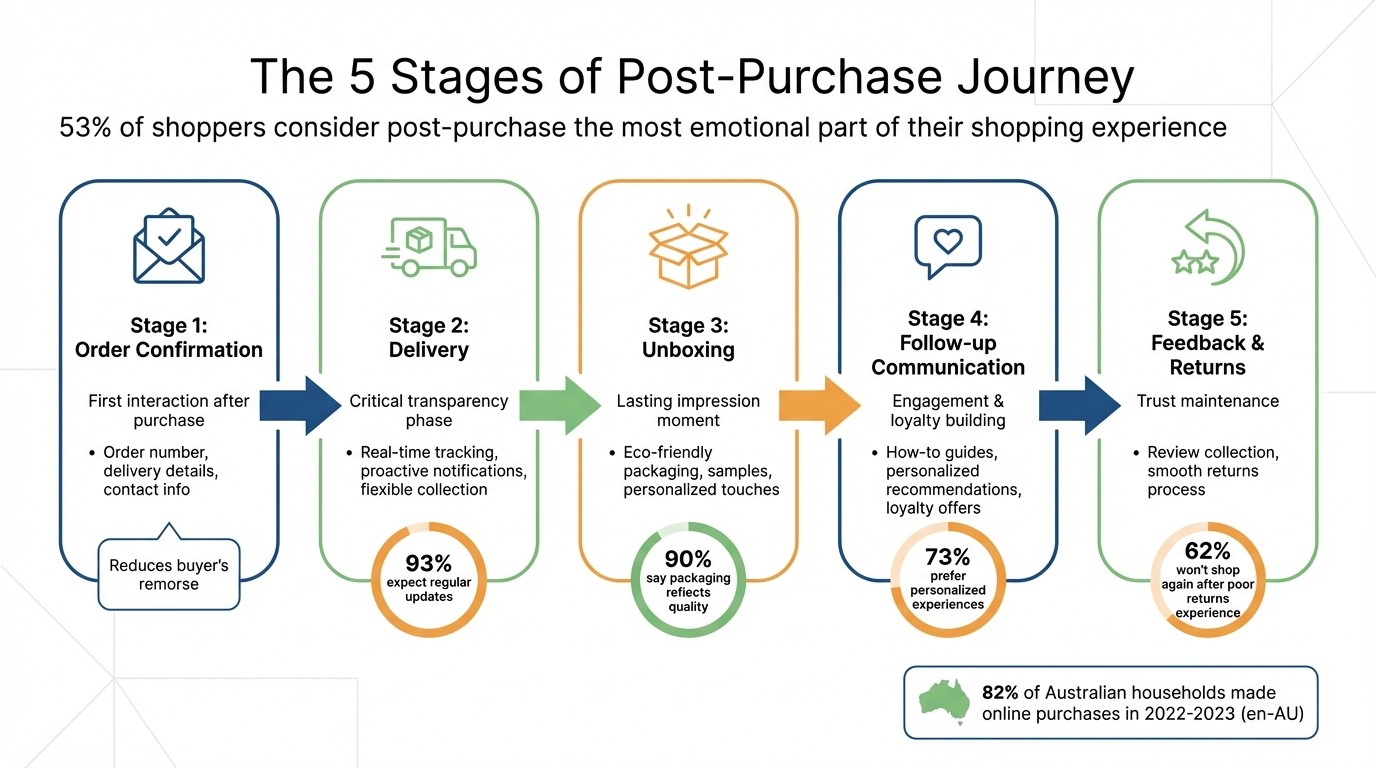 5 Stages of Post-Purchase Customer Journey in eCommerce