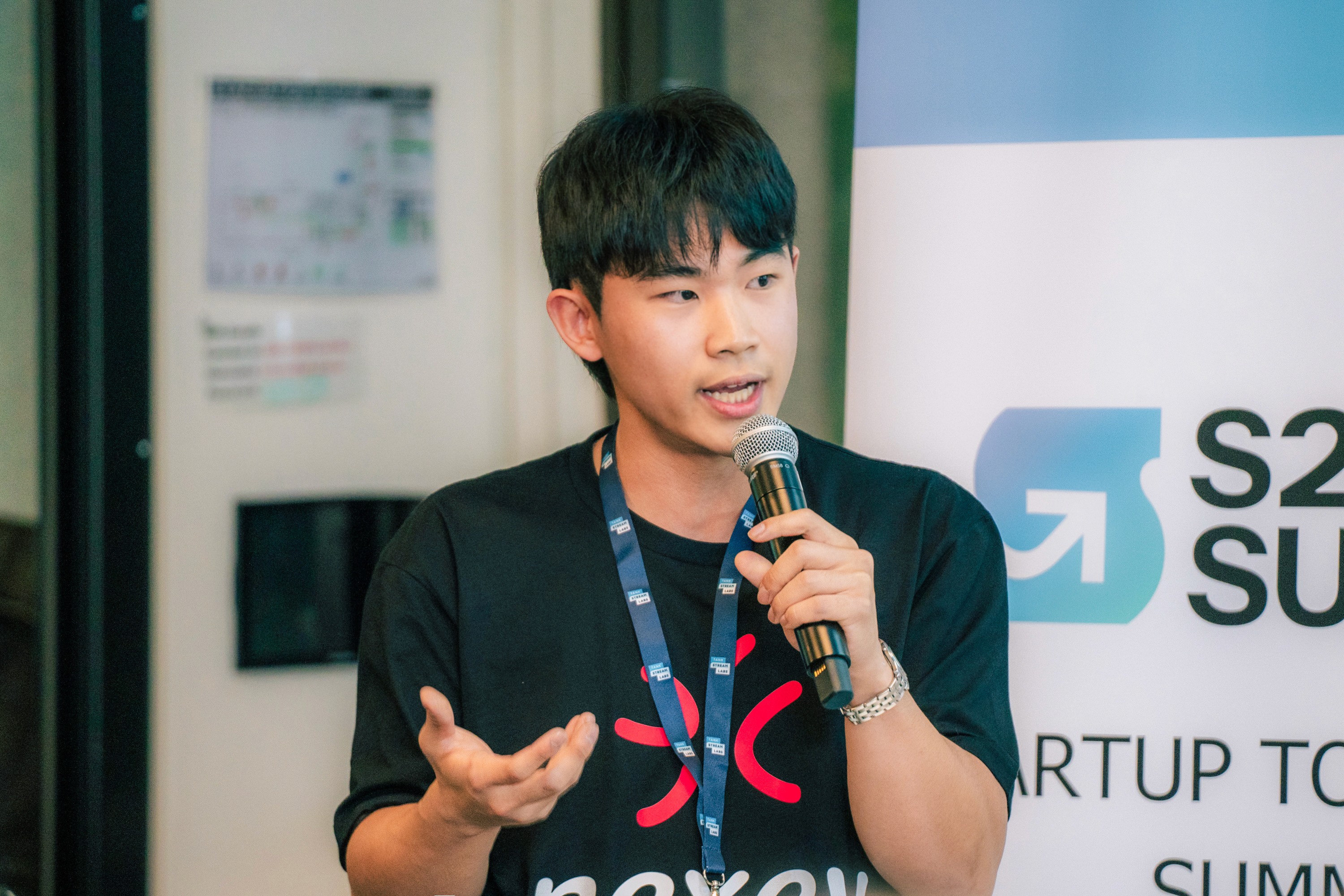 Athlete winning a race