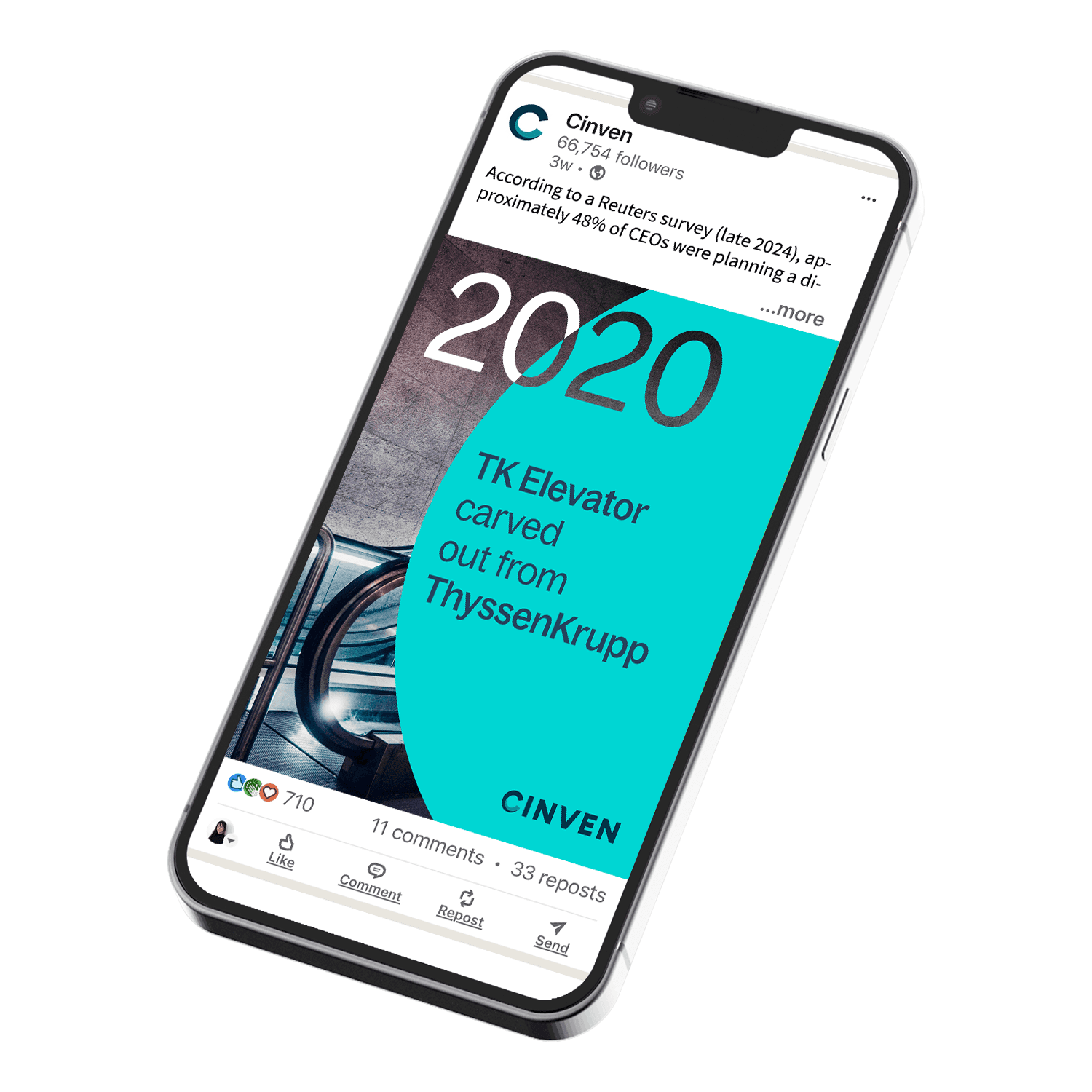 iPhone mockup example of carousel
