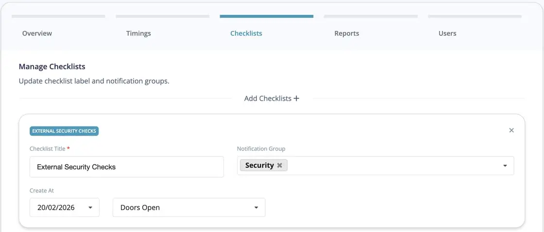 Notifictions overview