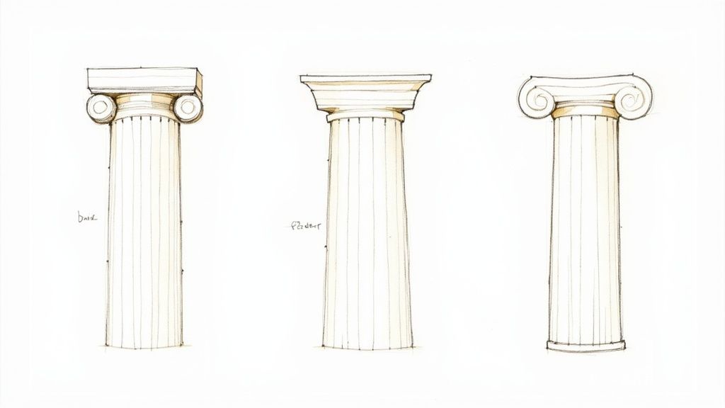 The Parthenon in Athens, showcasing classical architectural principles of symmetry and order.