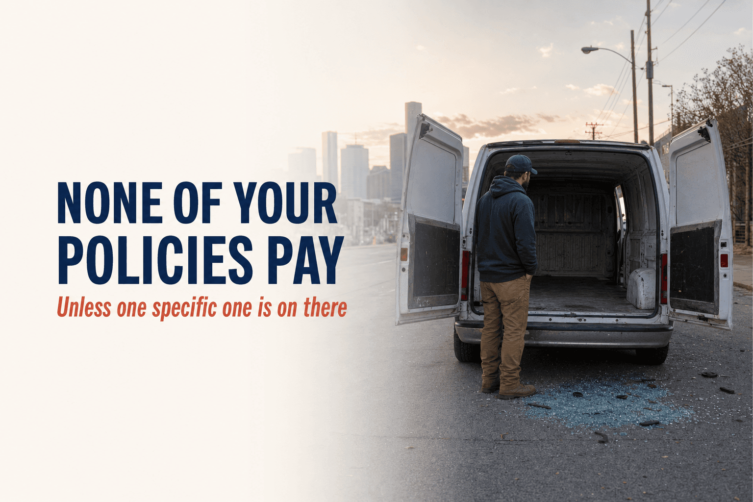 Your Tools Were Stolen Off the Truck. Which Policy Actually Pays?