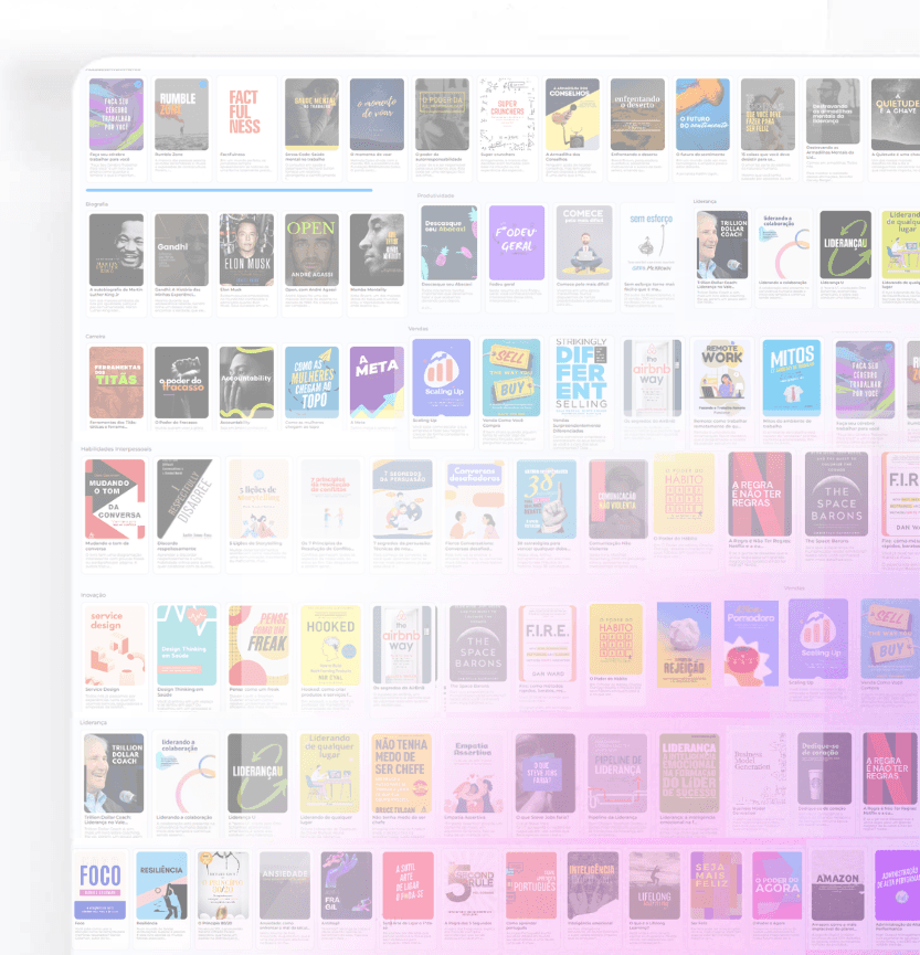 Screenshot of the main dashboard with gradients as background