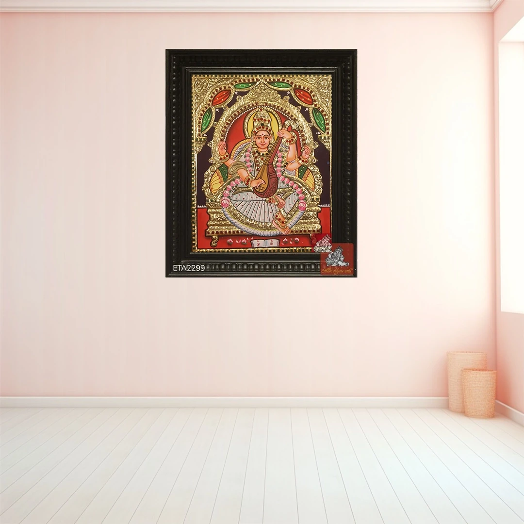 Saraswathi Tanjore Painting