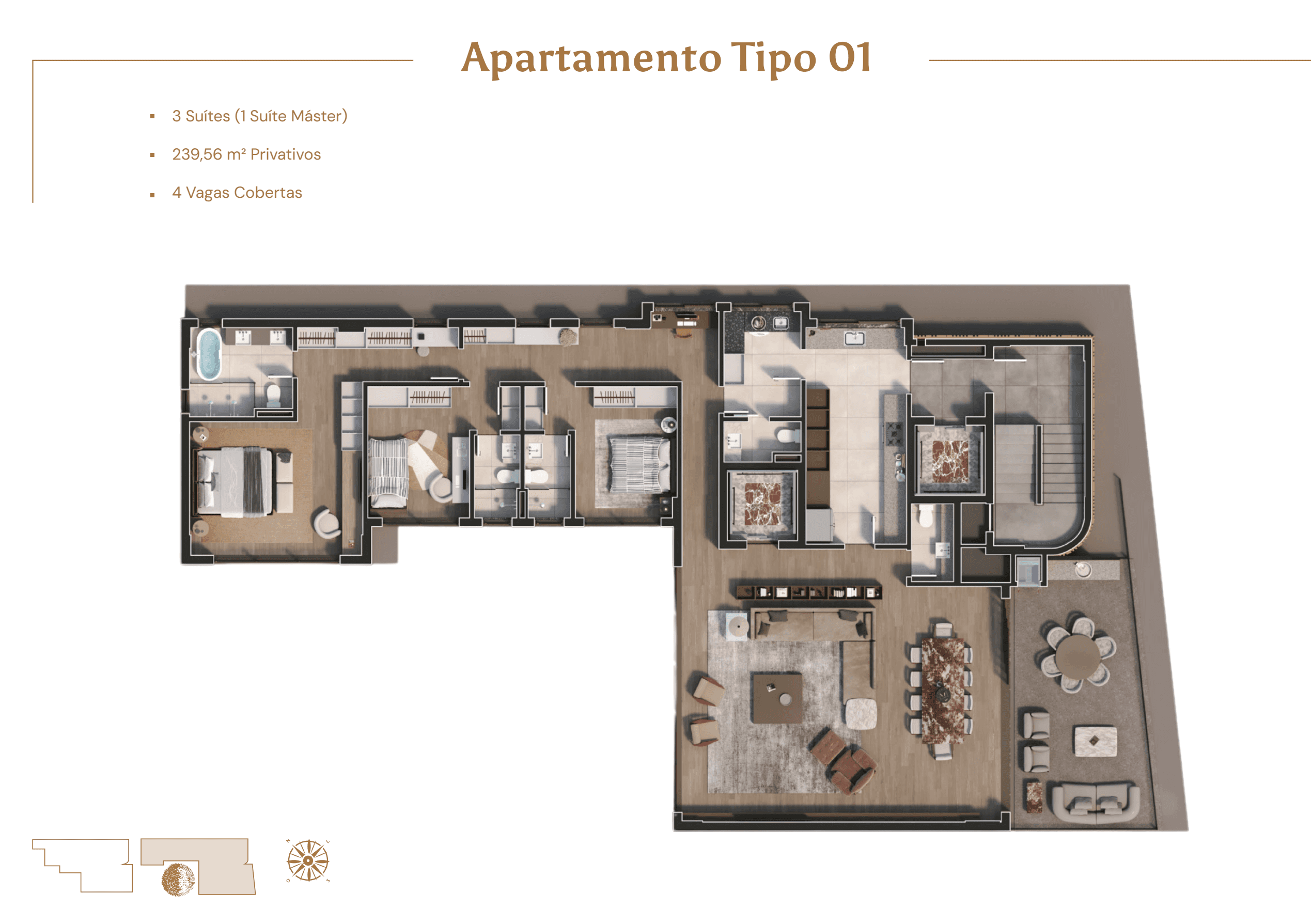 Planta Apartamento Tipo 01