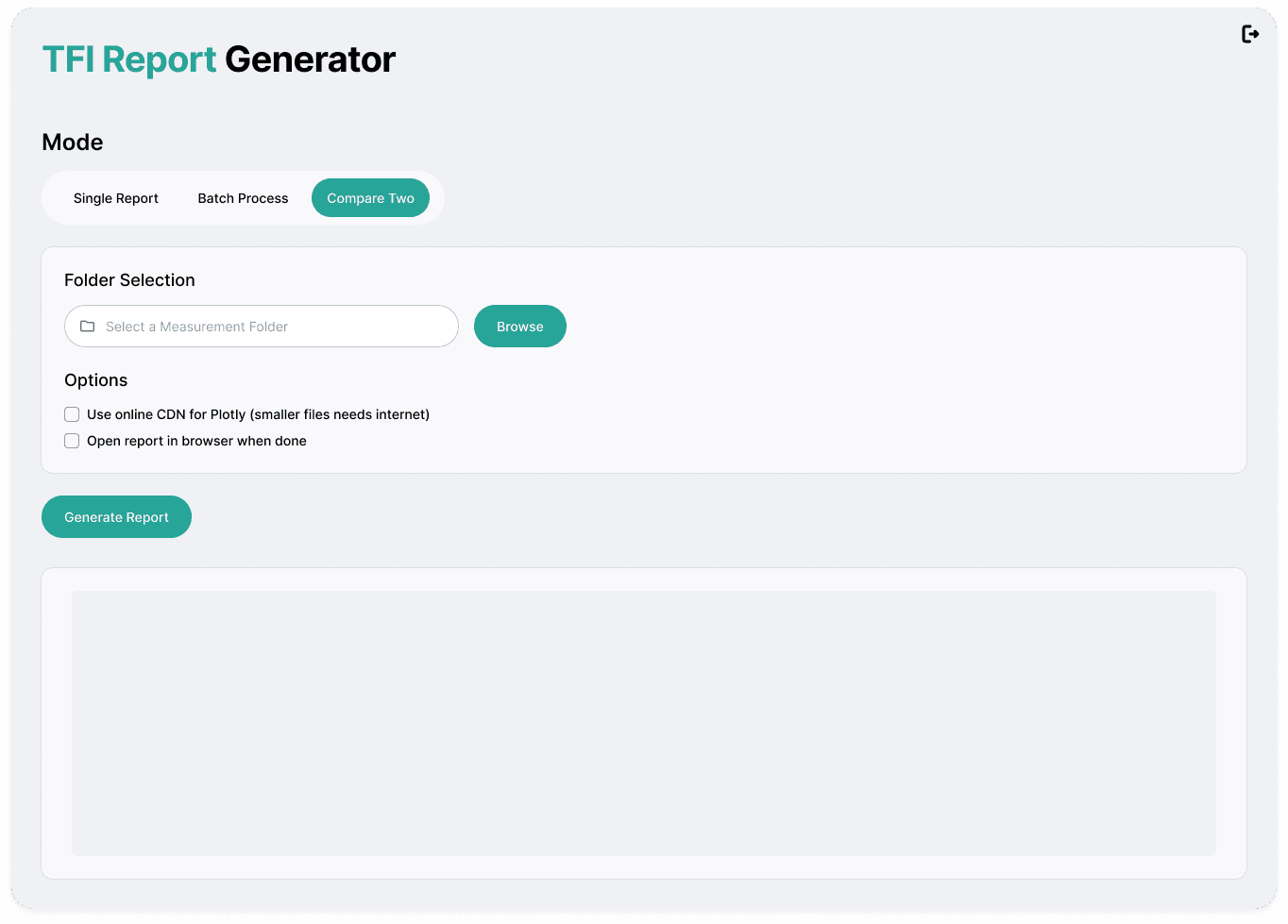 Light high fidelity Report generator