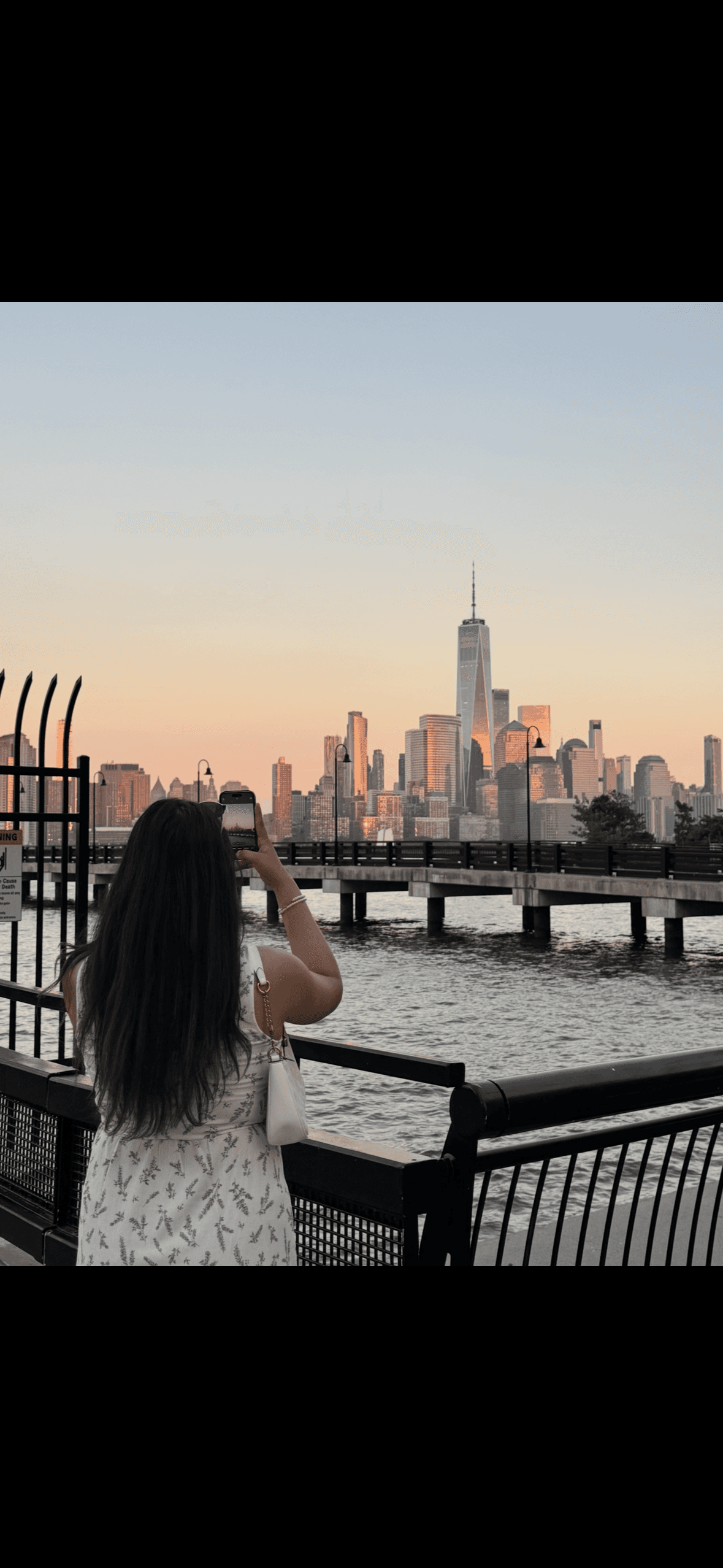 City street with crosswalks and parked bicycles