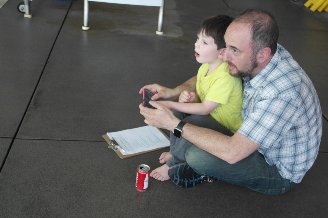 Field testing — kid with controller