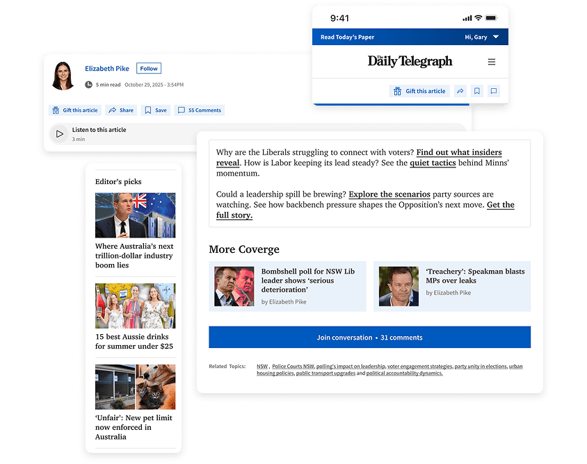NewsCorp article page redesign
