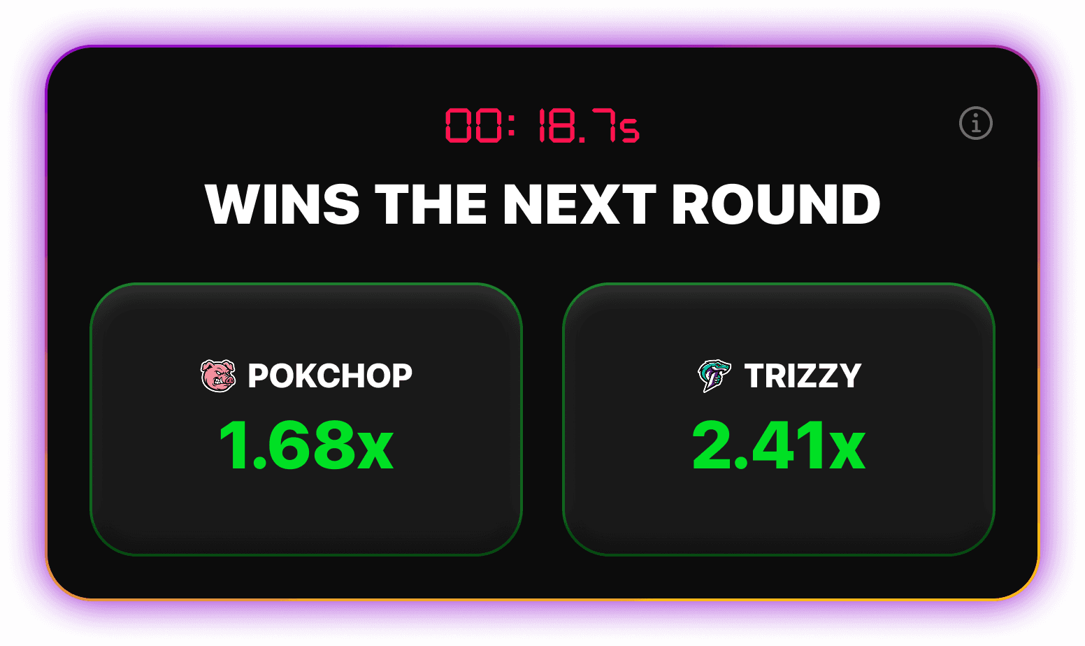 1v1Me Street Fighter 6 live in-game staking showing Pokchop vs Trizzy next round options