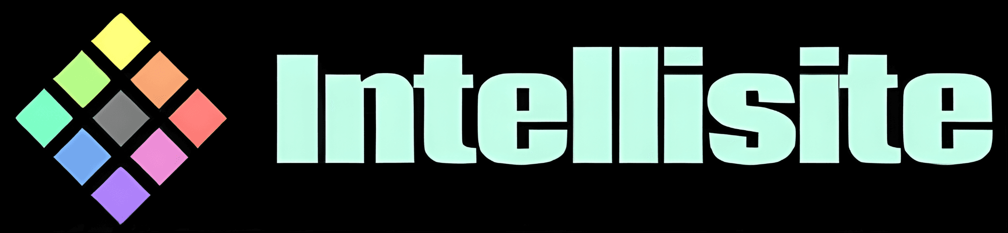 Intellisite logo with a colorful diamond