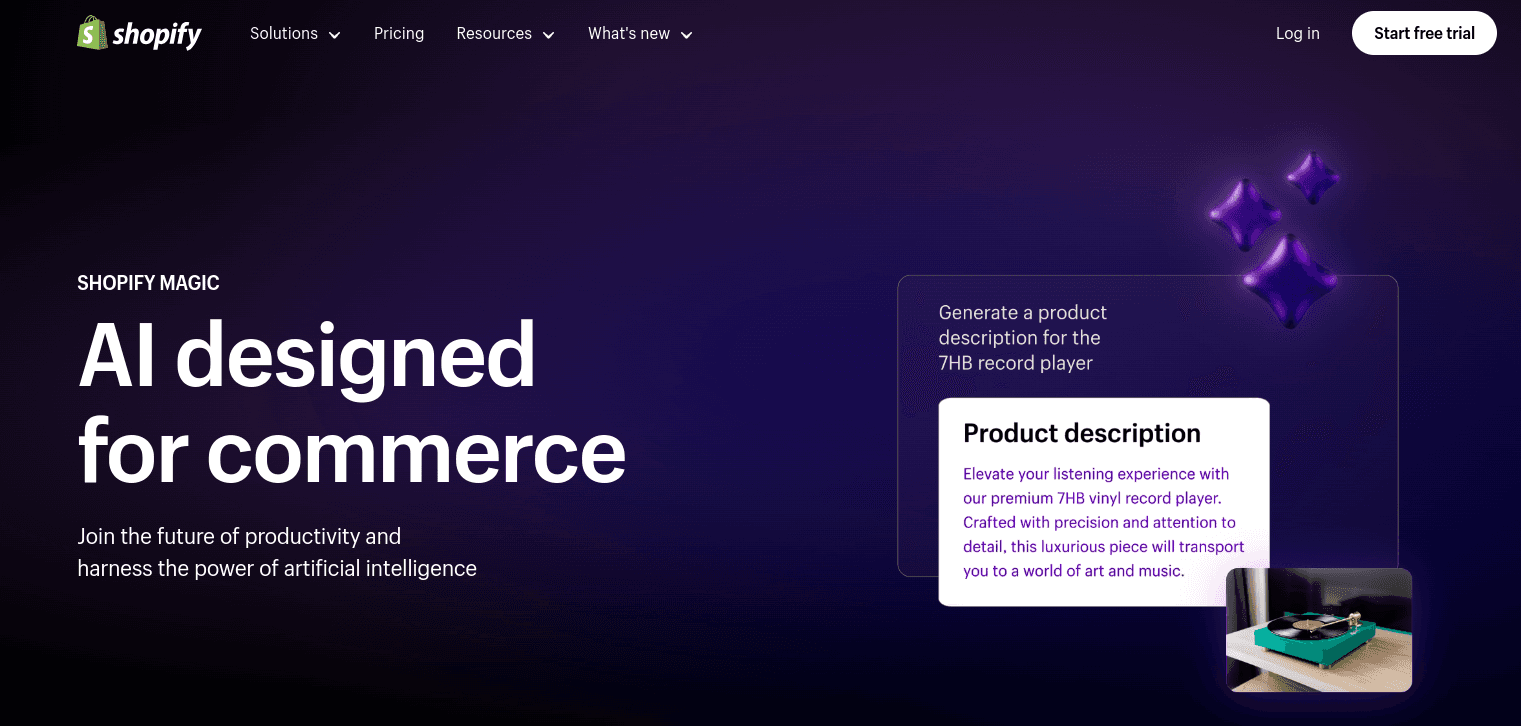 shopify magic screenshot