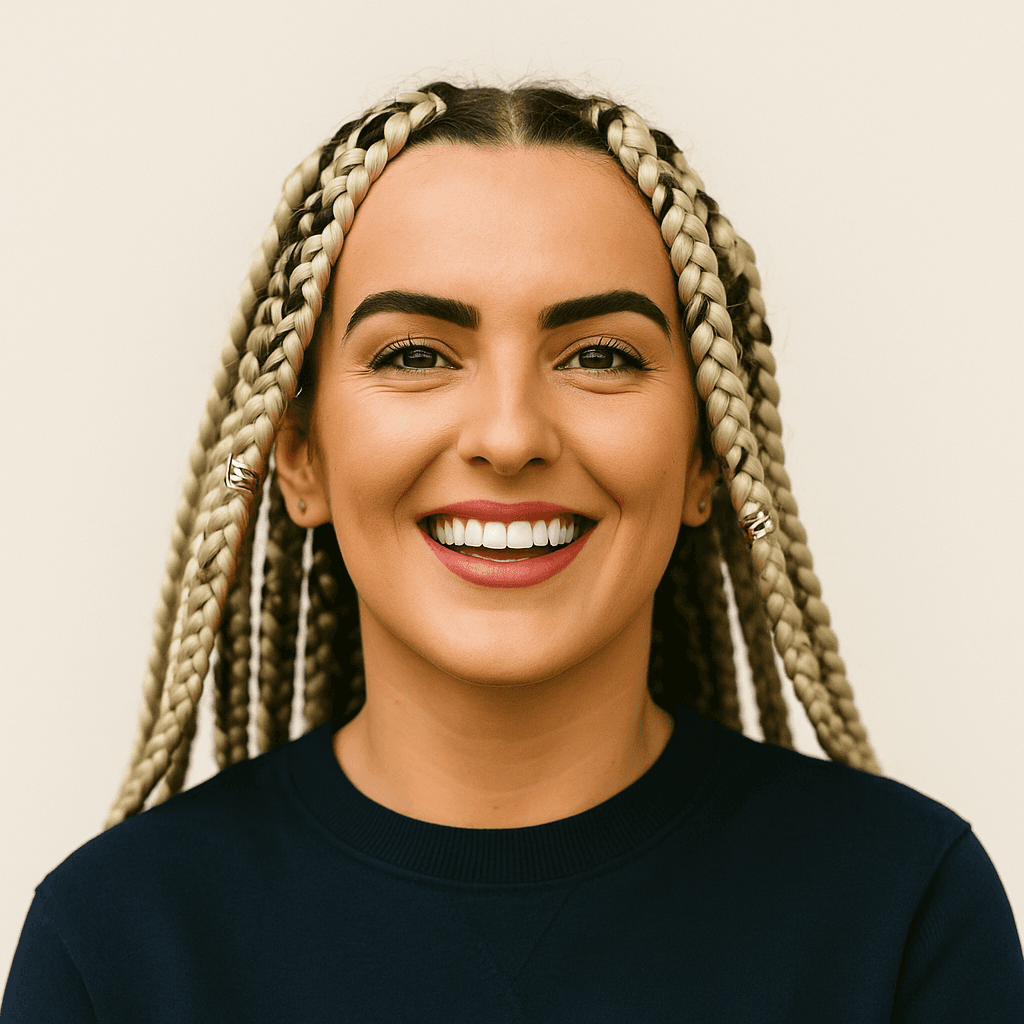 Young female with braids