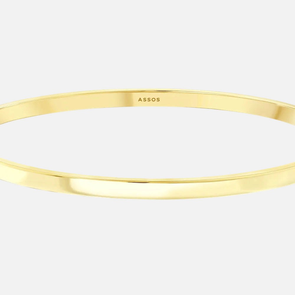 Assos 14 Ayar Altın Kelepçe Bilezik ABLZ0215-Y-3MM-5632