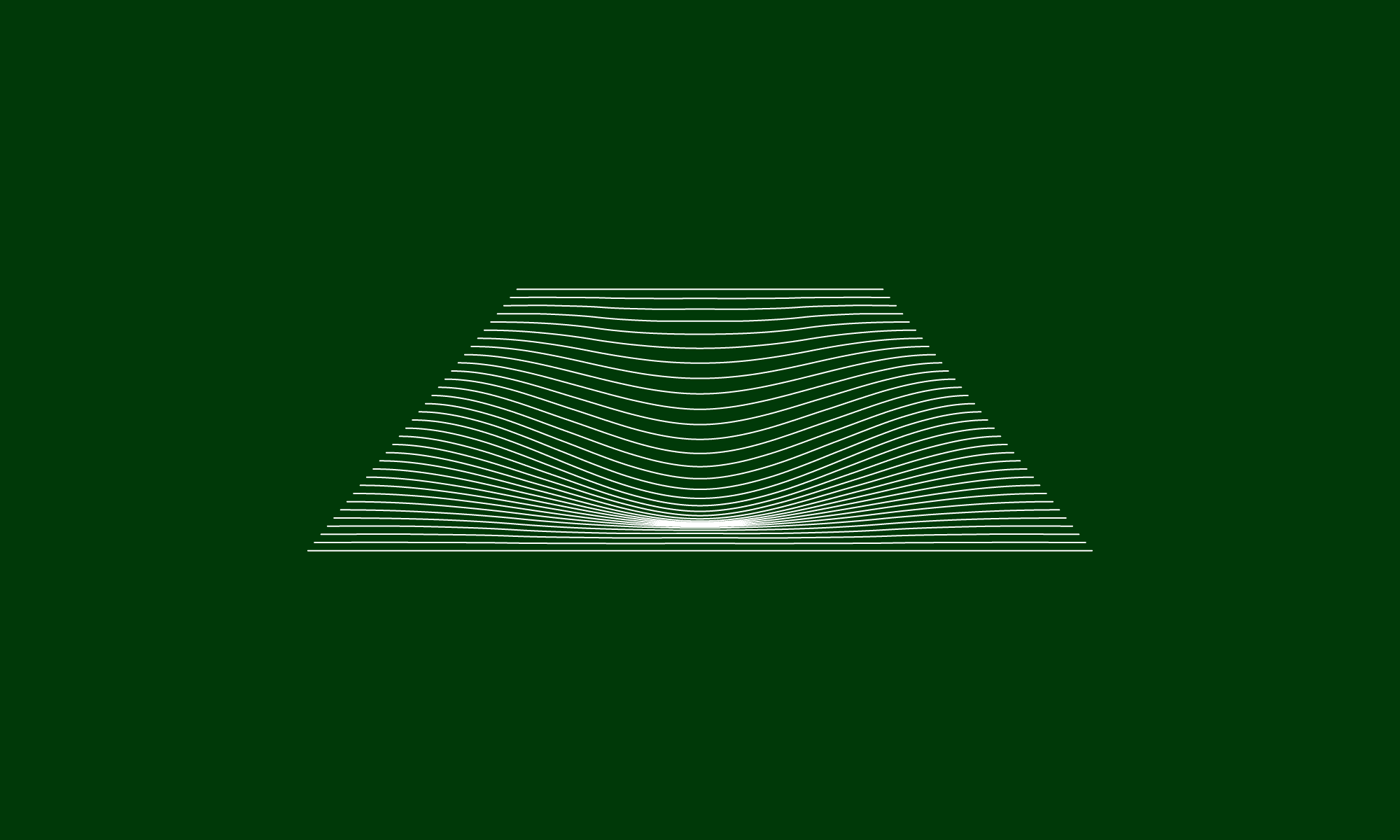 A conceptual illustration features layered horizontal white lines forming a three-dimensional grid pattern on a dark green background, symbolizing innovative approaches to land investment.