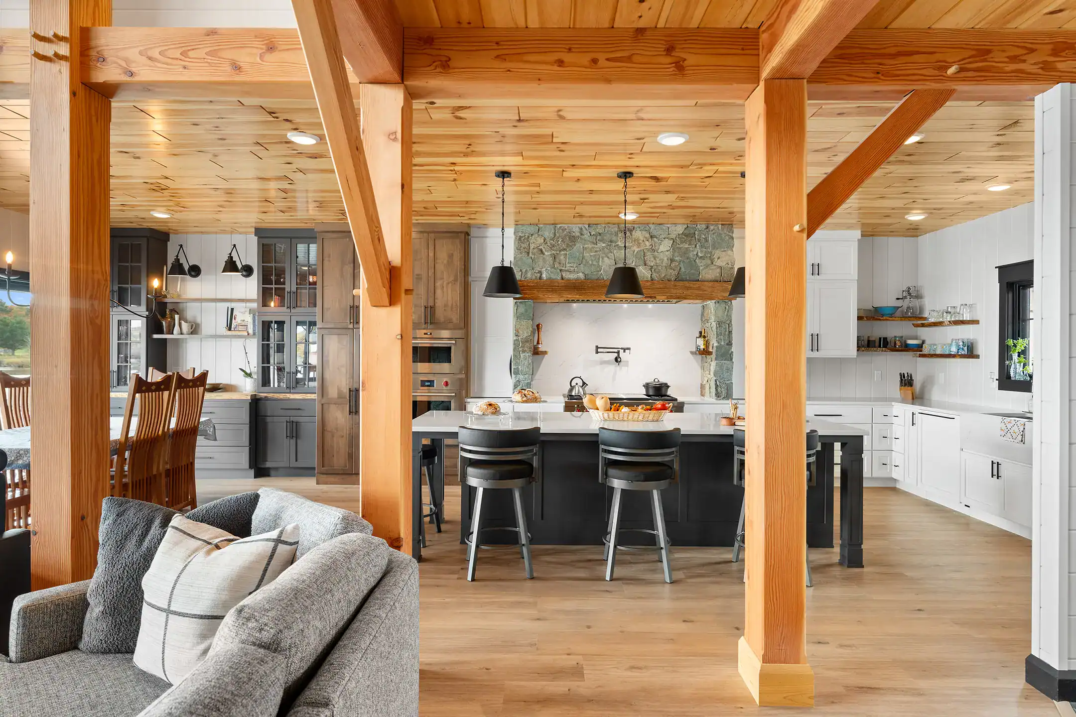 Upper Peninsula waterfront timber frame home photographed by Citadel Photography — view 9