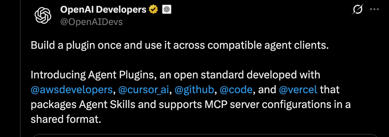 OpenAI announcing agent plugins