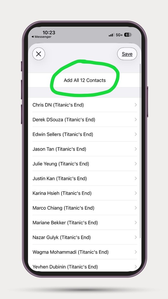 Contact sharing demo