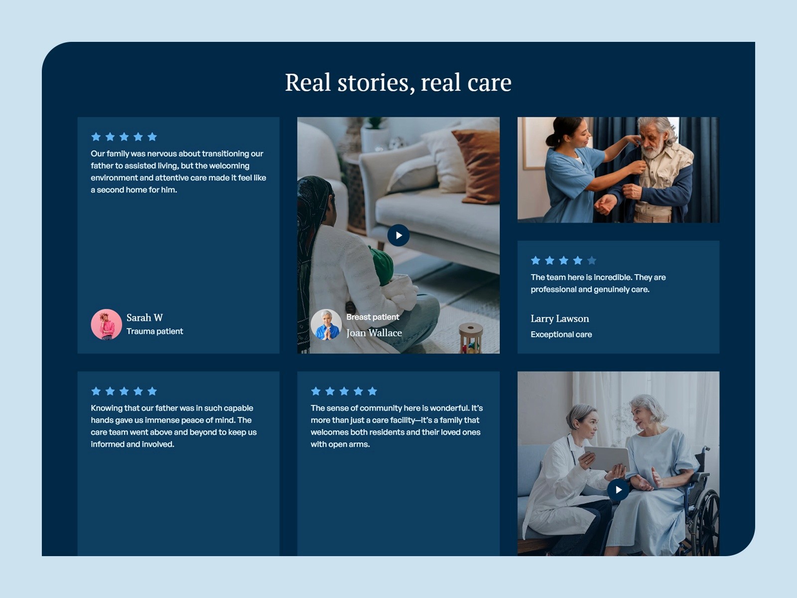 Senior Care — 现代专业医疗健康网站设计灵感