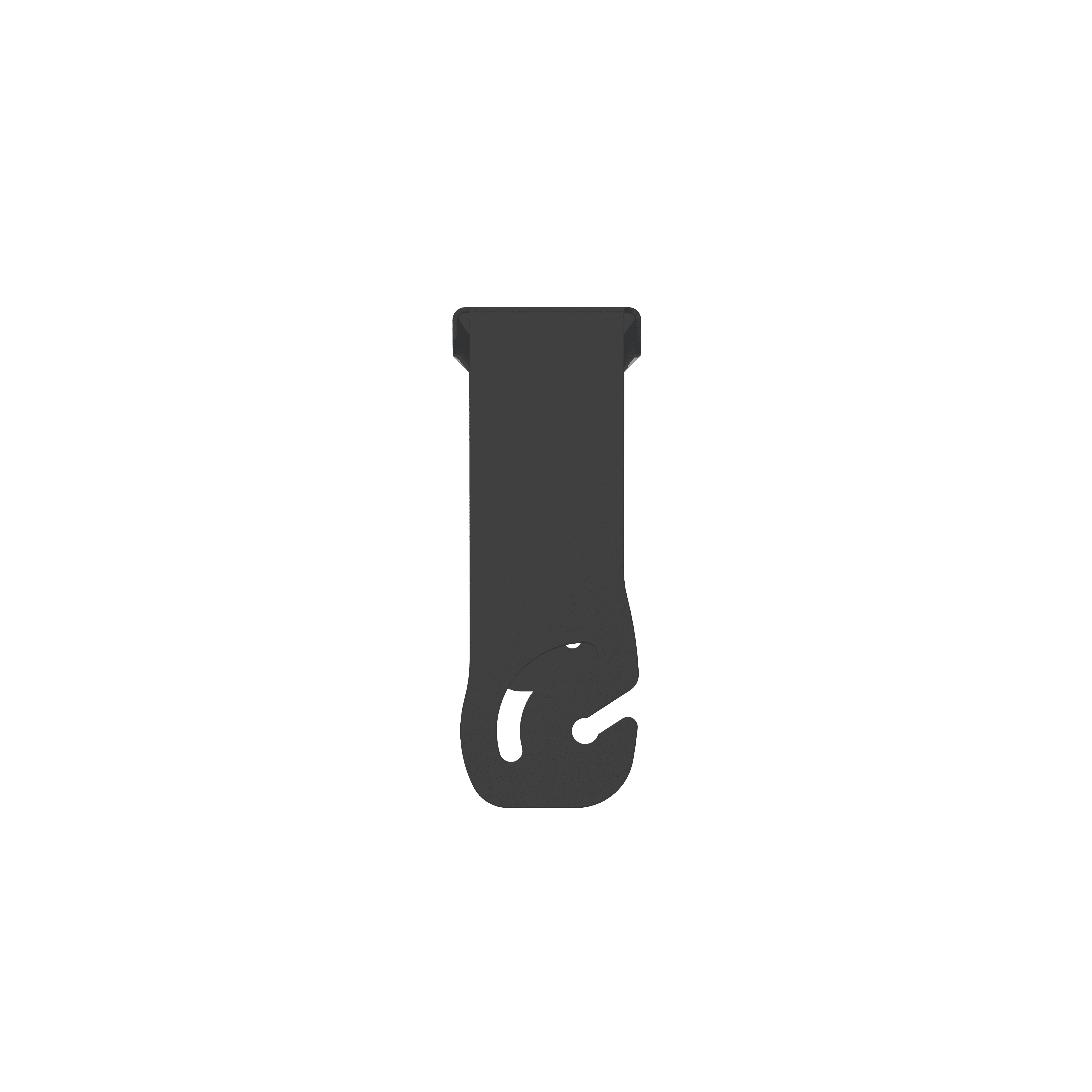 Black clip with a hook