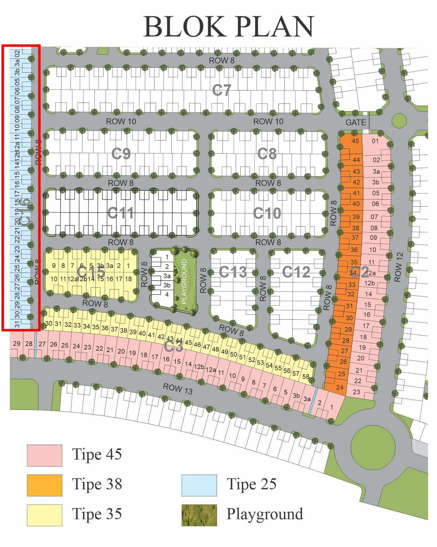 Block Plan Unit Type 25/60