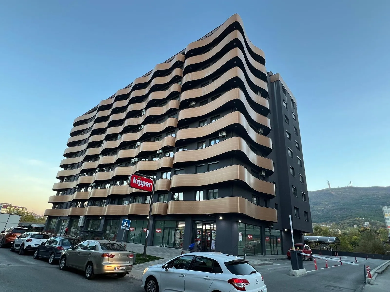 opened black wooden 8-panel door