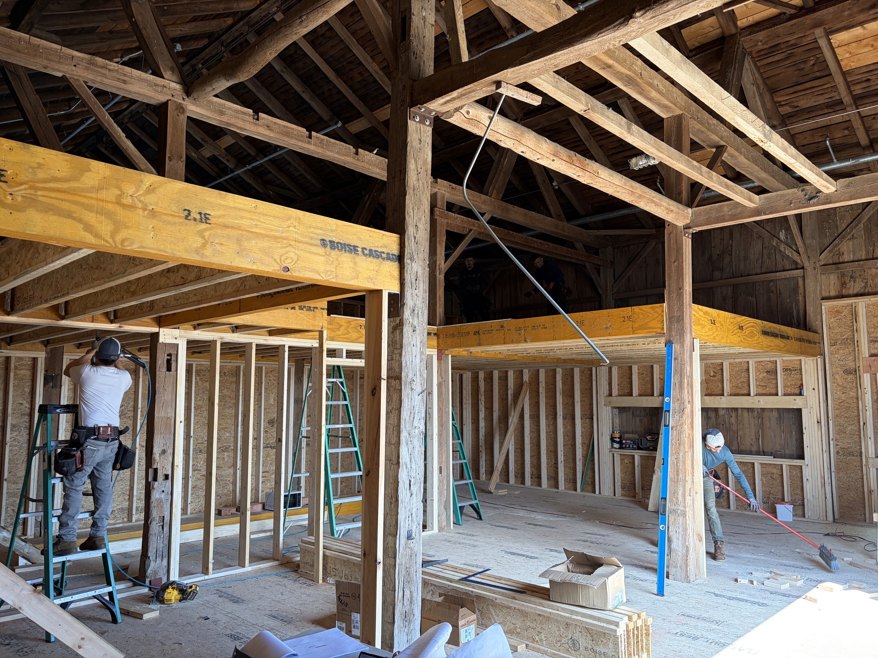 Timber framing and active construction