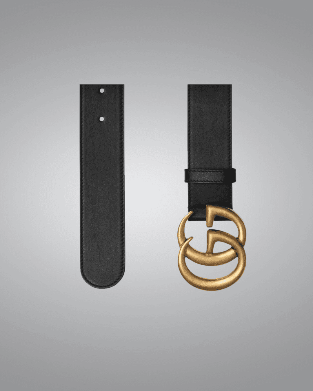 Gucci Wide Leather Belt in Black