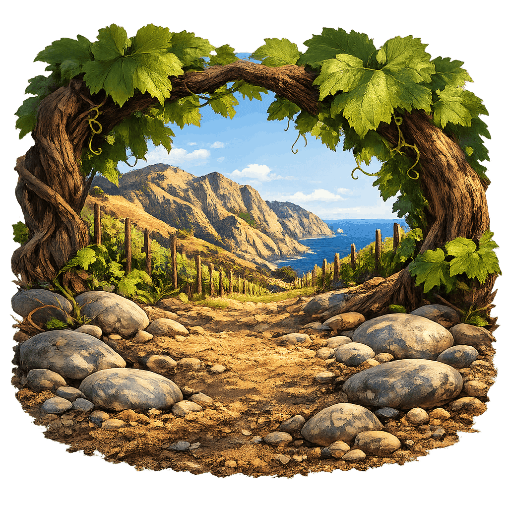 Detailed graphic of the Esk Valley wine region.