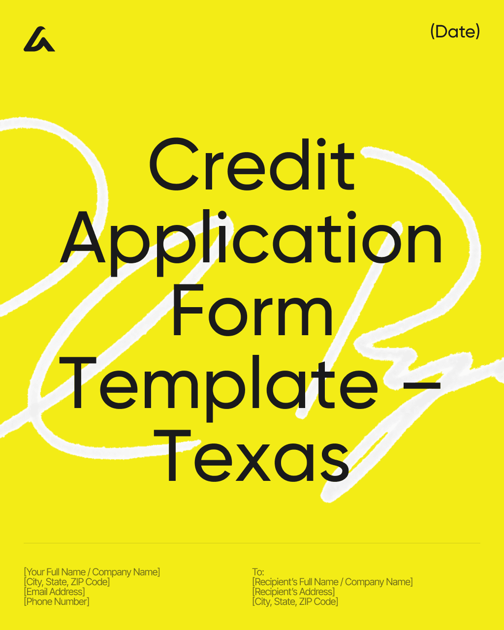 Credit Application Form Template – Texas