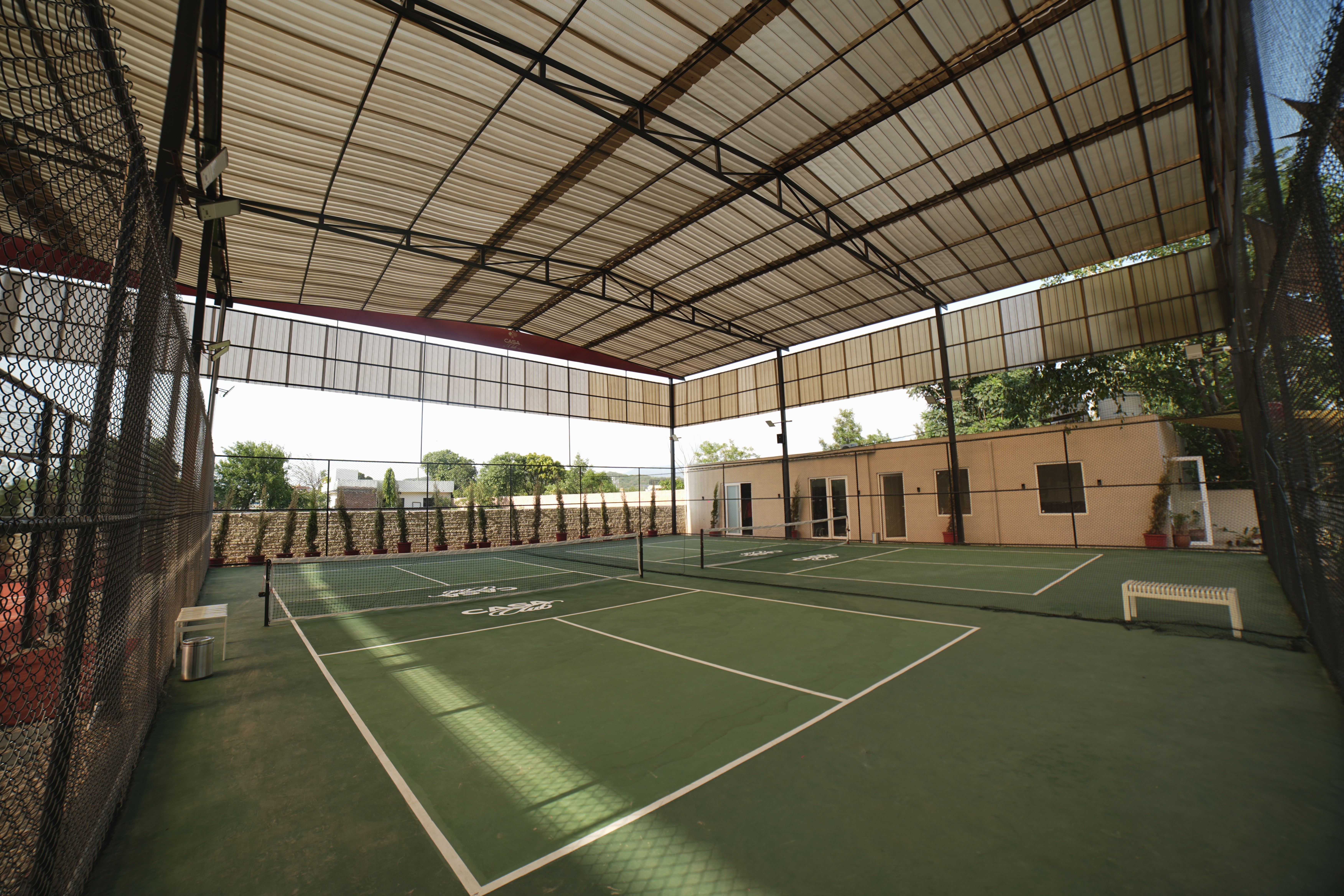 Close up shot of the courts