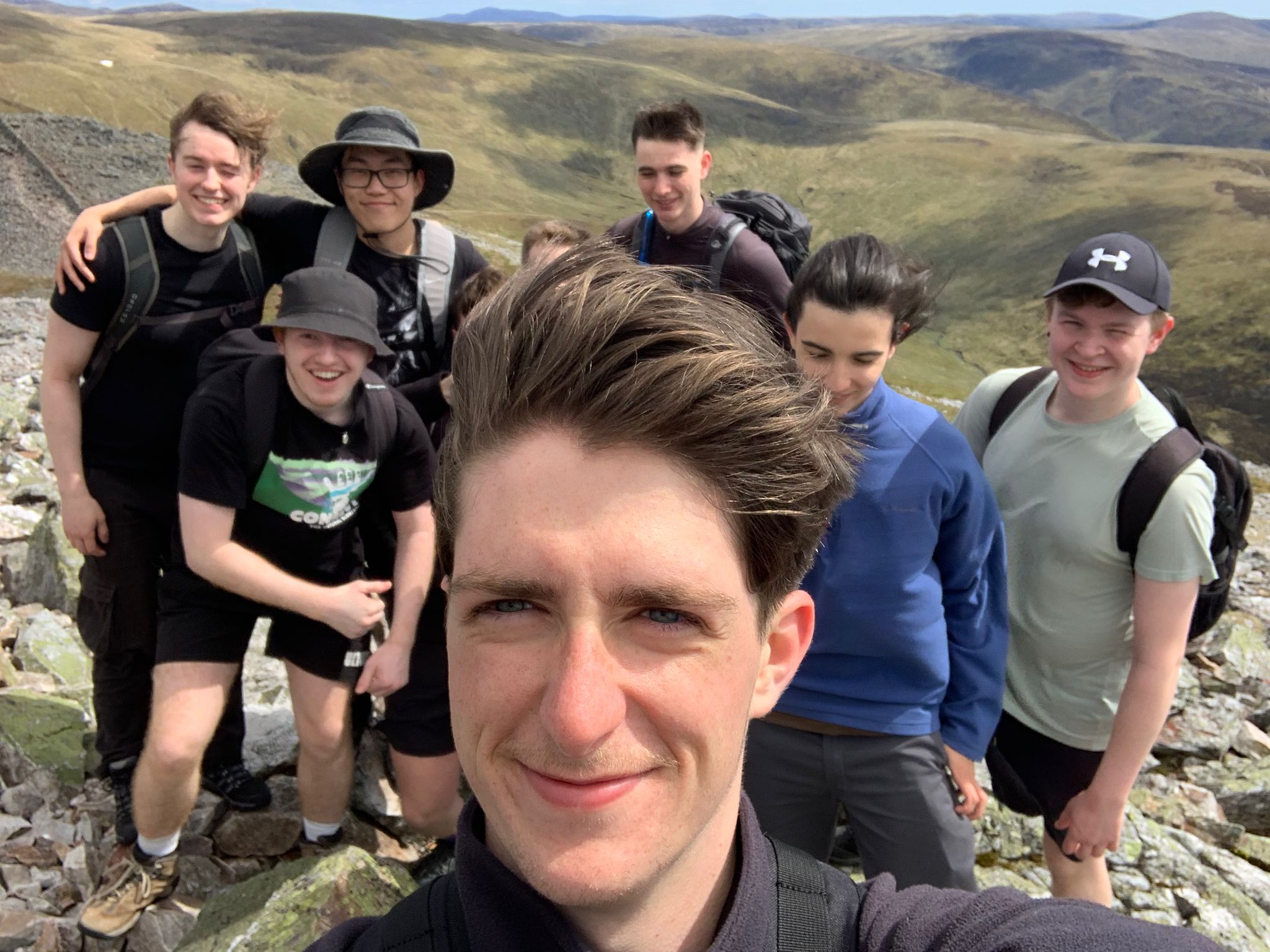 A group at the summit of a munro