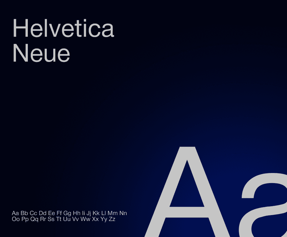 The font Helvetica Neue that was used for Moment Media website