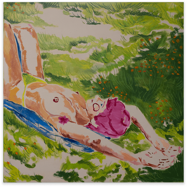 man wearing grey t-shirt standing in front of man sitting on chair