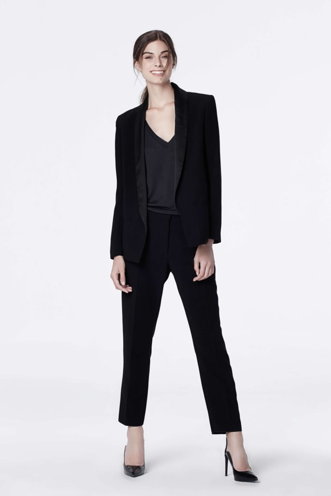 Copy of 5 Tailleur pantalon noir Veste style smoking Black pants suit Tuxedo style blazer 1 683x1024