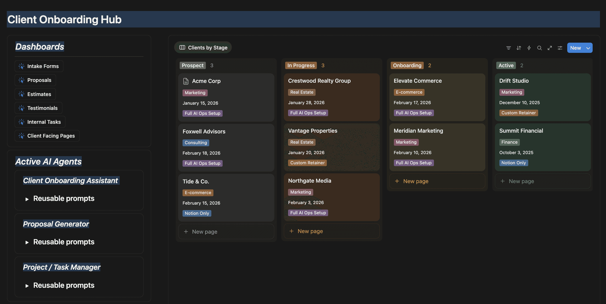 Client Onboarding Hub