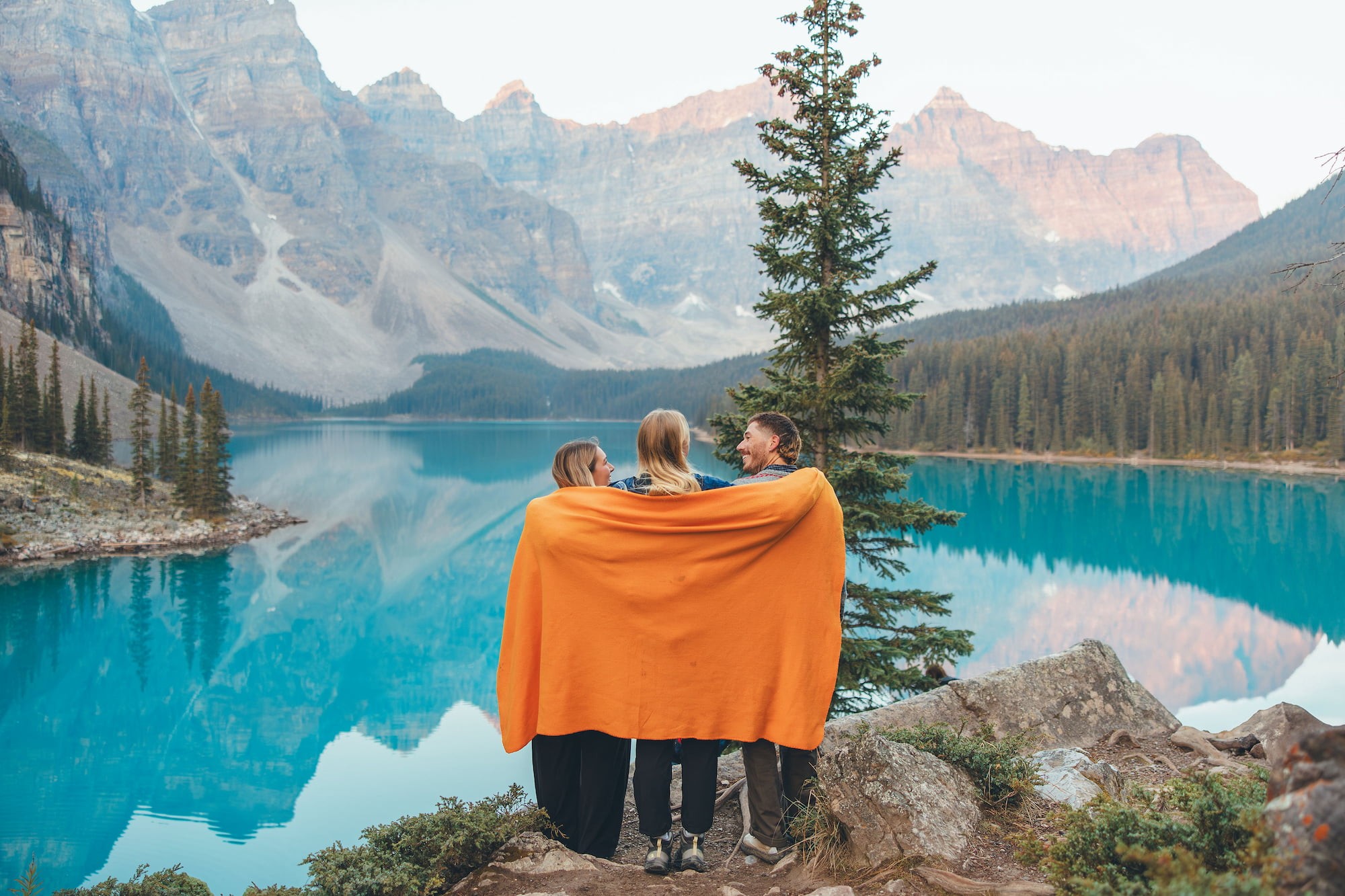 Guests at Moraine Lake Sunrise