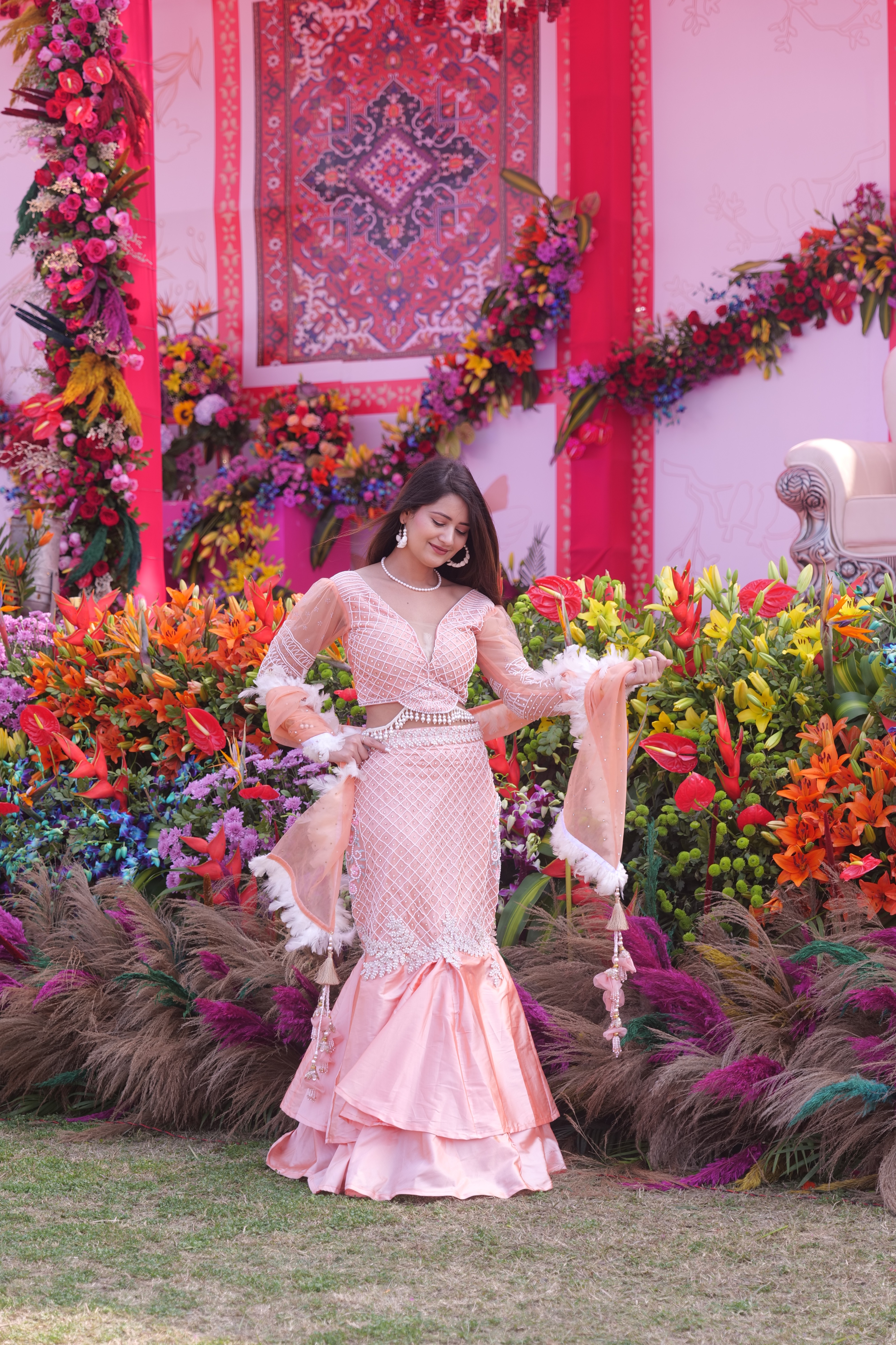 Almas Khan leading the rituals at the wedding event