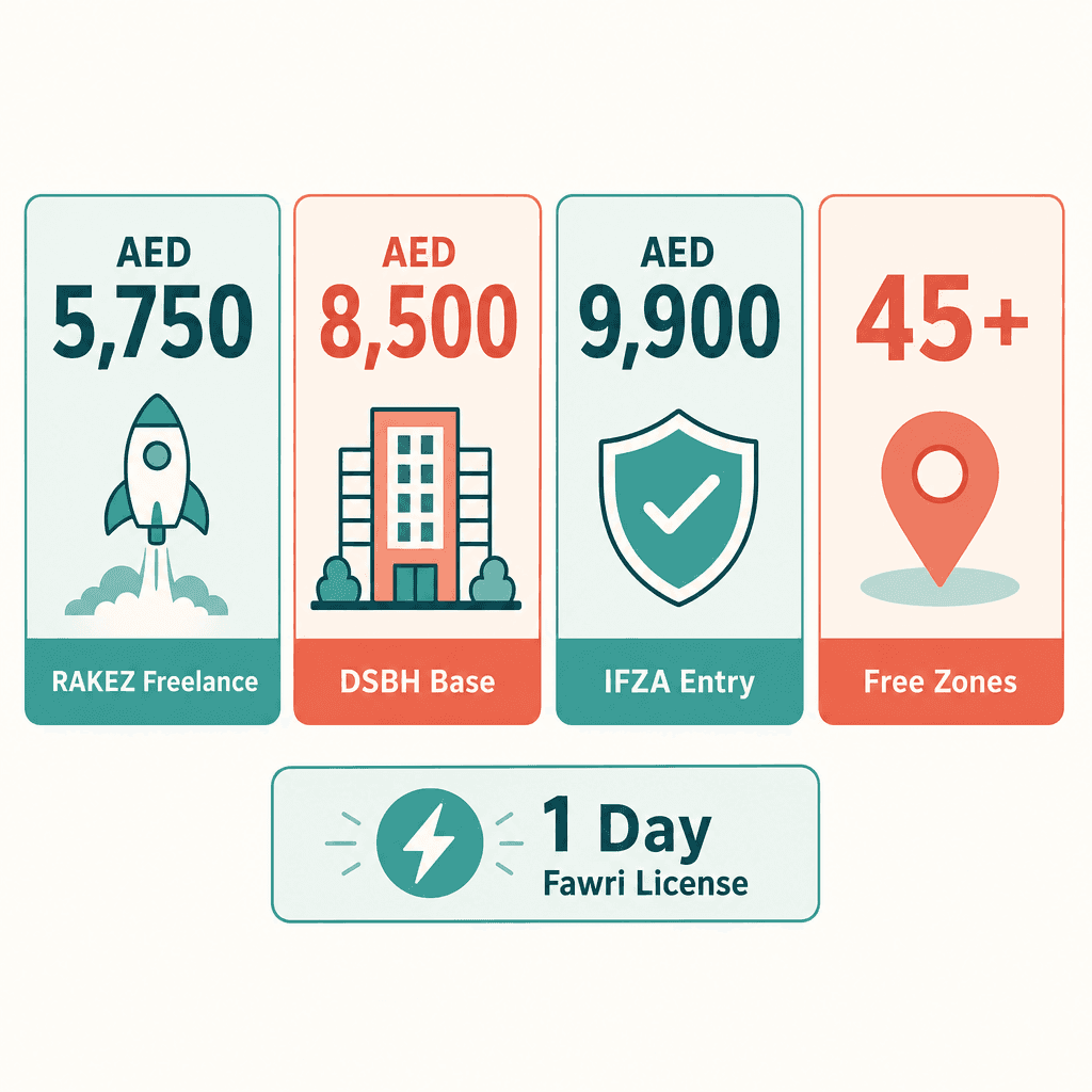 Infographic: Affordable Business License in Dubai: Cheapest Legitimate Options