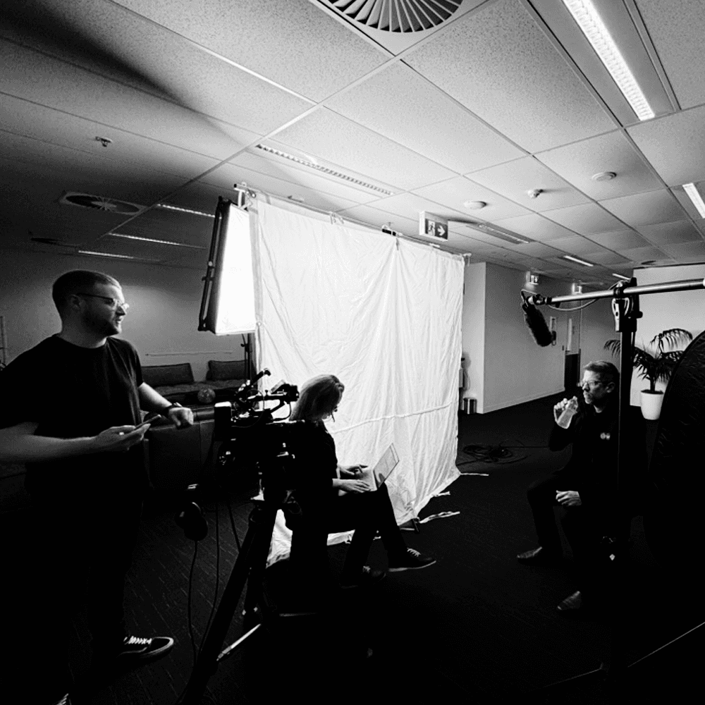 A video production crew in Melbourne