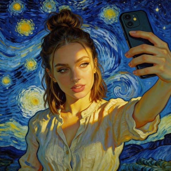 classic art style ai selfie