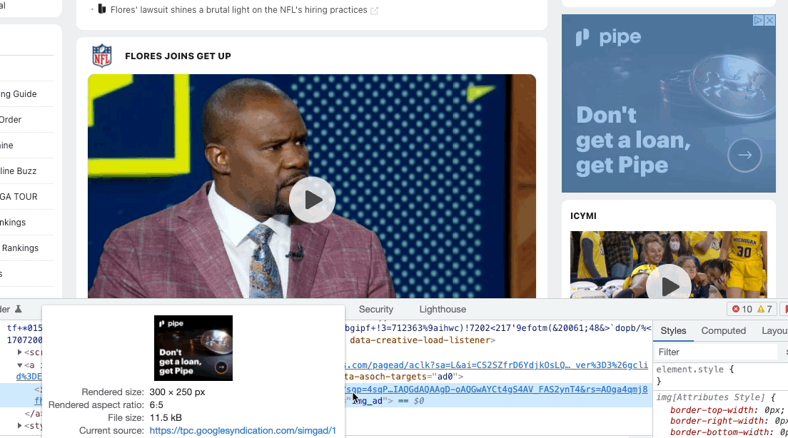 ad campaign screenshot html manipulation