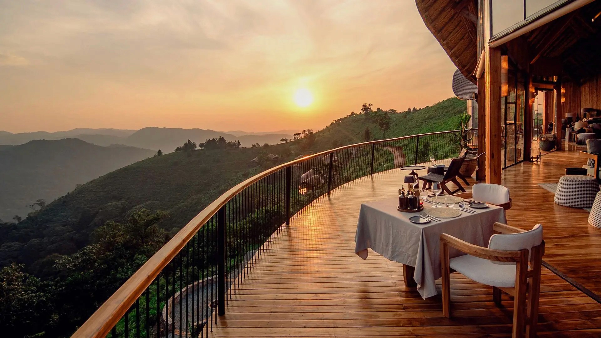A view of the Bwindi Forest from the comfort of the room and balcony of the Erebero Hills Lodge